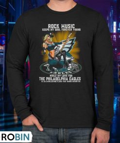 Philadelphia Eagles Rock Music Keep My Soul Forever Young 2024 Shirt