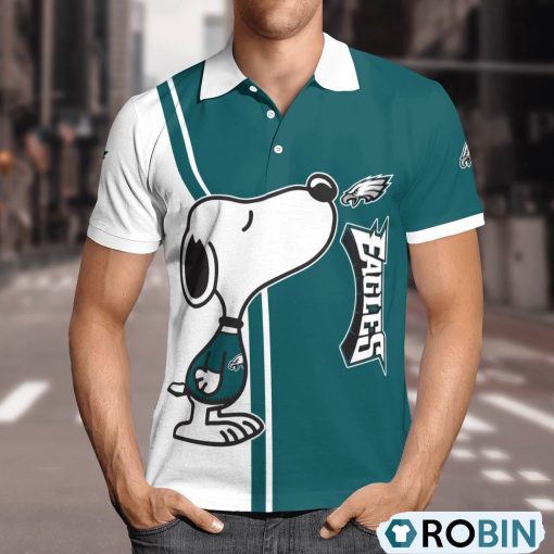 Philadelphia Eagles Snoopy Polo Shirt, Philadelphia Eagles Fan Shirt for Sale