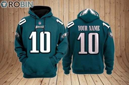 Philadelphia Eagles Teams Hoodie Custom Name and Number