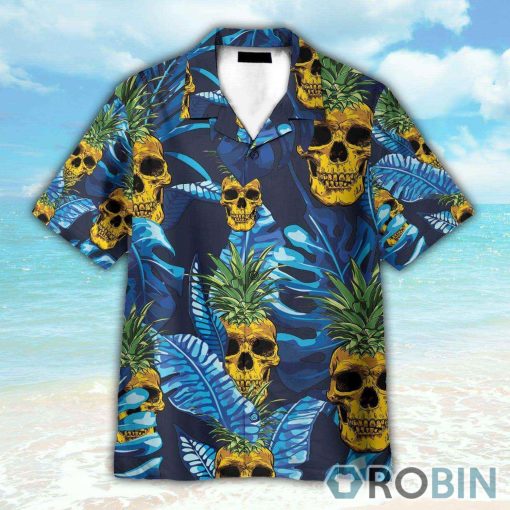 Pineapple Skull Tropical Pattern Hawaiian Shirt
