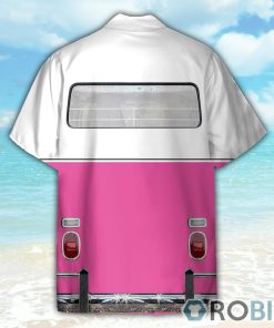 Pink Hippie Bus Button’s Up Shirts, Hawaiian Shirt