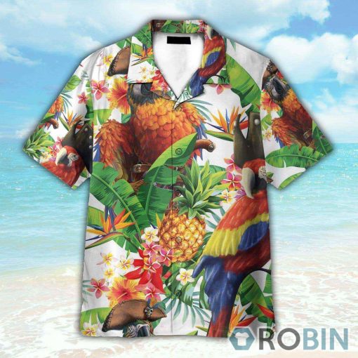 Pirate Parrot In The Jungle Hawaiian Shirt