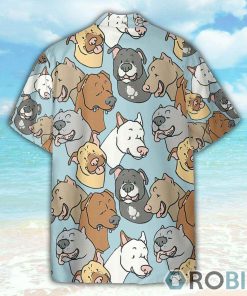 Pitbull Dogs Beach Shorts Swim Trunks Hawaiian Shirt