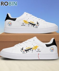 Pittsburgh Steelers Logo Nike Drip Design Personalized Stan Smith Sneakers