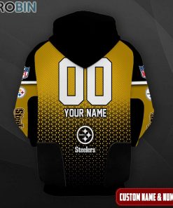 Pittsburgh Steelers Polygon Pattern Design 3D Hoodie
