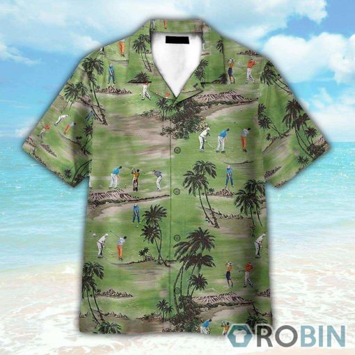 Playing Golf, Coconut Tree Golf Club Hawaiian Shirt