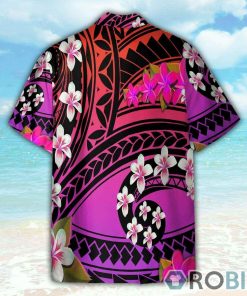 Plumeria Polynesian Purple Hawaiian Shirt