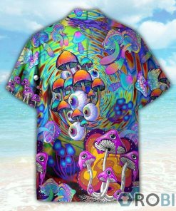 Psychedelic Art Magic Mushroom Trippy Hippie Hawaiian Shirt