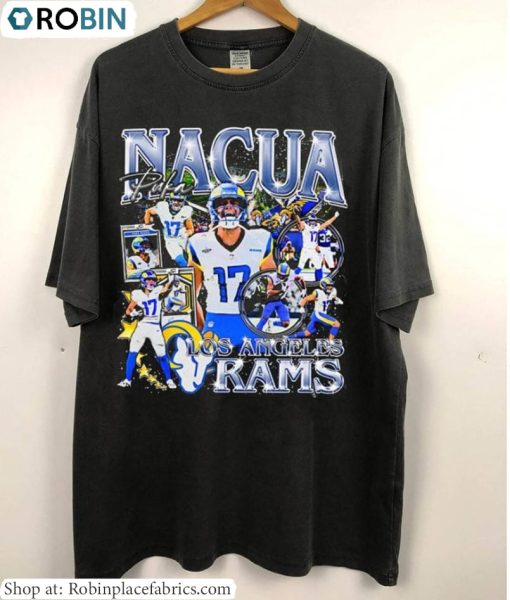 Puka Nacua Shirt, Neutral American Football Long Sleeve Crewneck