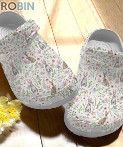 Rabbit Bulldog Rabbit And Flower Pattern Crocs For Dog Love