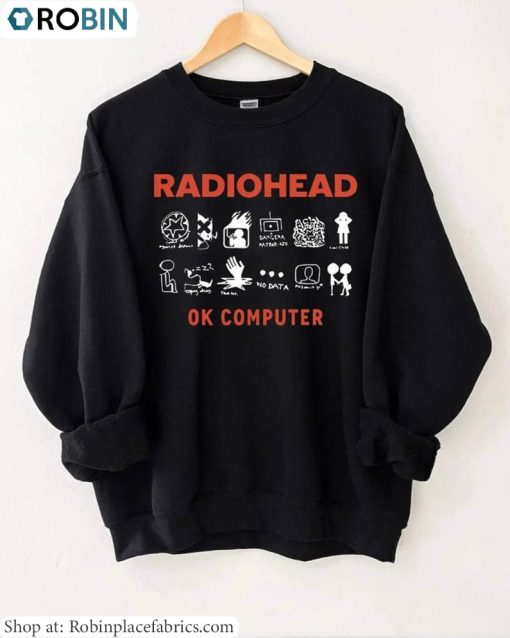 Radiohead Shirt, Retro Concert Sweater Unisex Hoodie