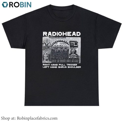Radiohead Shirt, Right Hand Pull Trigger Unisex Hoodie, Sweatshirt Unisex