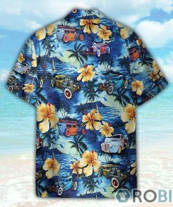 Rat Rod And Tropical Hibiscus Pattern Hawaiian Shirt