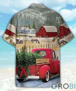 Red Truck Christmas Apple Valley Orchards Hawaiian Shirt