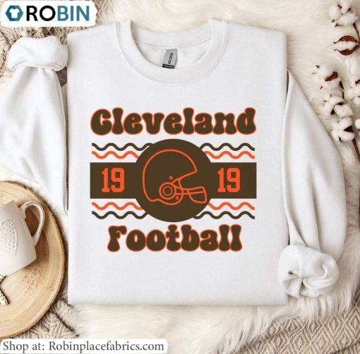 Retro Cleveland Football Sweatshirt, Vintage Houston Texans Shirt Unisex Hoodie