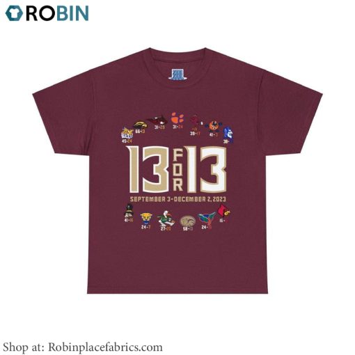 Retro Florida State 13 For 13 Sweatshirt , September 3 December 2 2023 T Shirt Hoodie