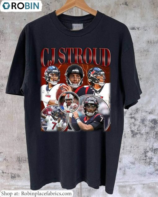 Retro Houston Texans Football Player Sweatshirt, Vintage Cj Stroud Shirt Crewneck