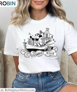 Retro Steamboat Willie Shirt, Mickey T Shirt Short Sleeve