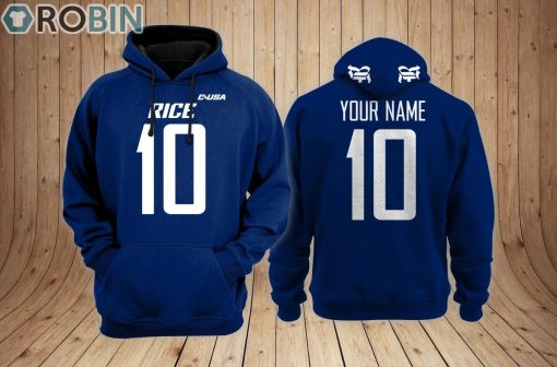 Rice Owls football Hoodie Custom Name and Number