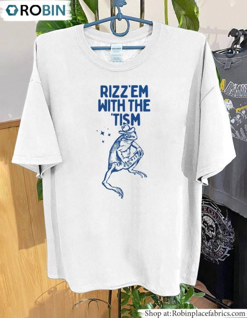 Rizz Em With The Tism Shirt, Frog Long Sleeve Tee Tops