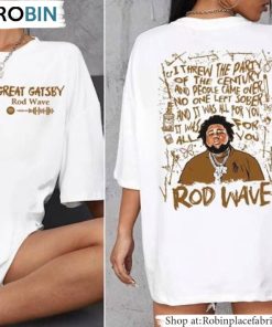 Rod Wave Shirt, Rod Wave Great Gatsby Tee Tops Sweater