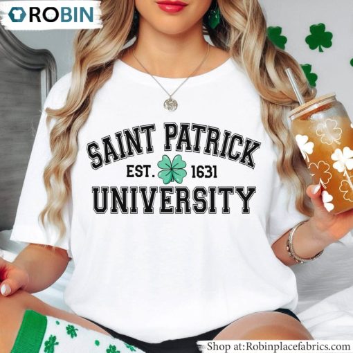 Saint Patrick University College T Shirt , Irish University Shirt Crewneck