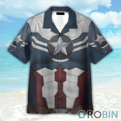 Sam Wilson Captain America Movies Cosplay Costume Hawaiian Shirt