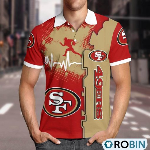 San Francisco 49ers Heartbeat Polo Shirt, San Francisco 49ers Merch