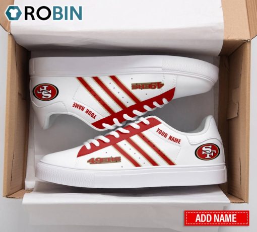 San Francisco 49ers Line Design Personalized Stan Smith Sneakers