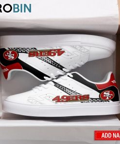 San Francisco 49ers Logo Design Football Custom Name Stan Smith Sneakers San Francisco 49ers Logo Design Football Custom Name Stan Smith Sneakers