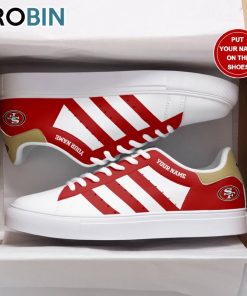 San Francisco 49ers Logo Design Personalized Stan Smith Sneakers San Francisco 49ers Logo Design Personalized Stan Smith Sneakers