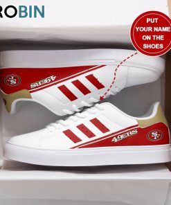 San Francisco 49ers Logo Football Custom Name Stan Smith Sneakers San Francisco 49ers Logo Football Custom Name Stan Smith Sneakers