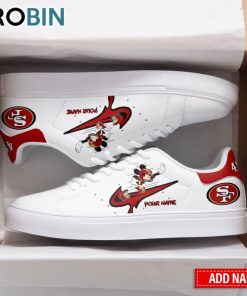 San Francisco 49ers Mickey Logo Nike Drip Design Personalized Stan Smith Sneakers San Francisco 49ers Mickey Logo Nike Drip Design Personalized Stan Smith Sneakers