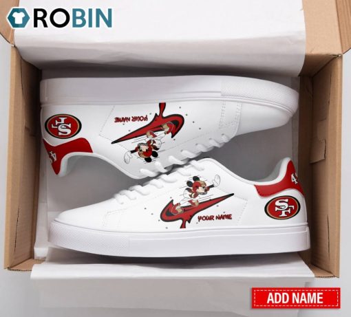 San Francisco 49ers Mickey Logo Nike Drip Design Personalized Stan Smith Sneakers