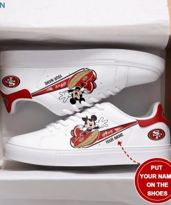 San Francisco 49ers Mickey Nike Logo Personalized Stan Smith Sneakers San Francisco 49ers Mickey Nike Logo Personalized Stan Smith Sneakers