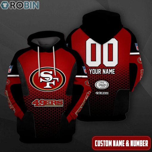 San Francisco 49ers Polygon Pattern Design 3D Hoodie