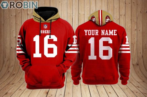 San Francisco 49ers Teams Hoodie Custom Name and Number