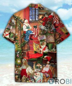 Santa Claus In Daily Life Funny Button’s Up Shirts Hawaiian Shirt