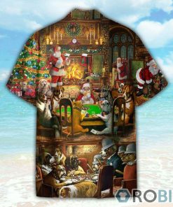 Santa Playing Poker Christmas Gift For Adults Hawaiian Shirt Santa Playing Poker Christmas Gift For Adults Hawaiian Shirt