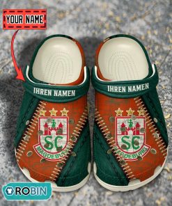 SC Magdeburg Leather Zip Design Crocs Shoes SC Magdeburg Leather Zip Design Crocs Shoes