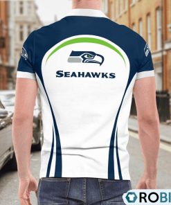 Seattle Seahawks Curve Casual Polo Shirt, Seattle Seahawks Fan Shirt for Sale