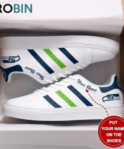 Seattle Seahawks New Design Football Custom Name Stan Smith Sneakers