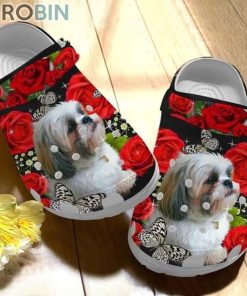 Shih Tzu Dog Roses Cute Crocs For Dog Love Shih Tzu Dog Roses Cute Crocs For Dog Love