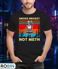 skeleton-bbq-smoke-brisket-not-meth-vintage-shirt