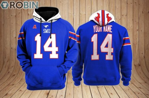 SMU Mustangs Hoodie Custom Name and Number