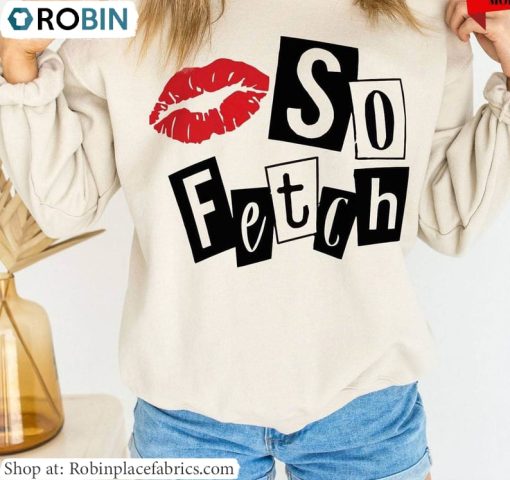 So Fetch Shirt, On Wednesdays We Wear Pink Long Sleeve Crewneck