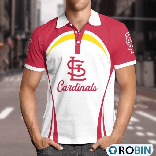 St Louis Cardinals Curve Casual Polo Shirt