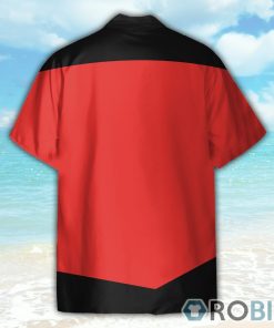 Star Trek Movie The Next Generation Red Uniform Cosplay Costume Hawaiian Shirt Star Trek Movie The Next Generation Red Uniform Cosplay Costume Hawaiian Shirt