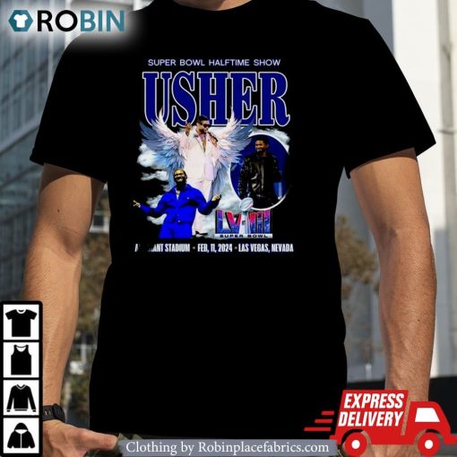 Super Bowl 2024 Halftime Show Usher Allegiant Stadium Feb, 11, 2024 Las Vegas, Nevada Unisex Shirt