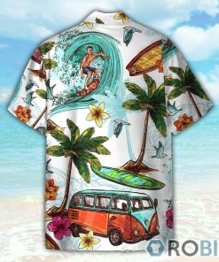 Surfing And Hippie Vans On The Beaches Hawaiian Shirt Surfing And Hippie Vans On The Beaches Hawaiian Shirt